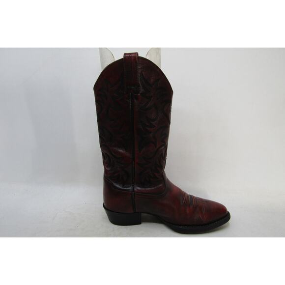 Ariat Mens Size 9.5 EE Distressed Red Leather Cowboy Western Boots main image 7